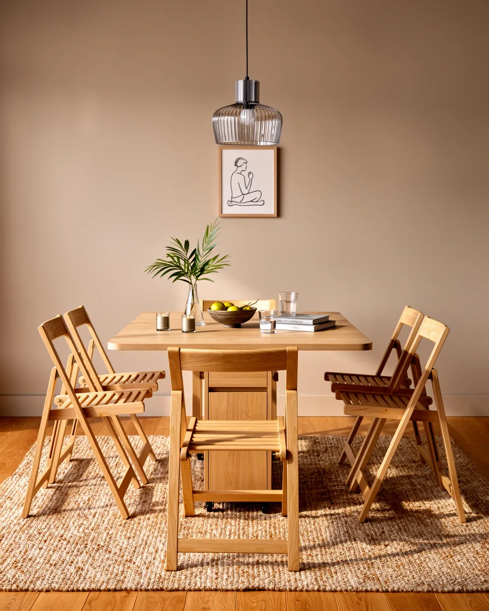 Lekka Foldable Dining Table, 1.4M, Oak