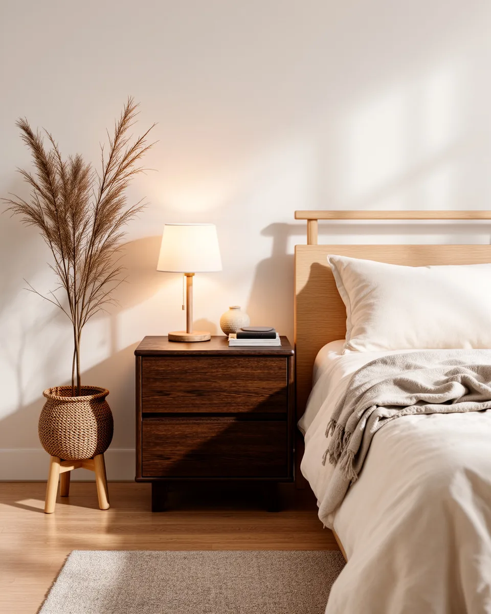 Ørel Bedside Table, Claro Walnut